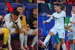 Ronaldo nổi giận đá chai nước khi bị thay ra trong thất bại của Bồ Đào Nha, tỏ thái độ với HLV trưởng