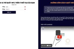 Tap chip NFC trên smartphone với CCCD trong vòng 60 giây