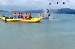 Cận cảnh ca nô nổ tung trên biển Cô Tô