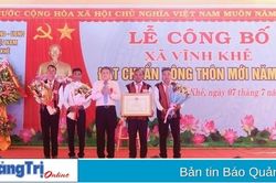 Xã Vĩnh Khê đón nhận danh hiệu xã đạt chuẩn nông thôn mới