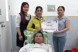 Trao hơn 118 triệu đồng đến anh Trần Văn Bờ