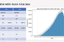 Phổ điểm thi tốt nghiệp THPT 2024: Môn Ngoại ngữ có điểm trung bình 'đội sổ'