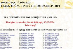 Tra cứu điểm thi tốt nghiệp Trung học Phổ thông năm 2024
