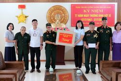 Đoàn công tác của tỉnh thăm, tặng quà thương binh nặng tại các trung tâm điều dưỡng