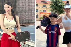 Quỳnh Nga, Huyền Lizzie,... và loạt sao nữ tập môn thể thao hot pickleball
