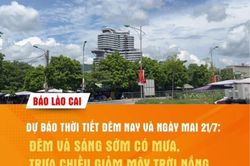 Dự báo thời tiết đêm nay và ngày mai 21/7: Đêm và sáng sớm có mưa, trưa, chiều giảm mây trời nắng