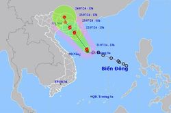 Bão số 2 hướng vào đất liền, Bắc Bộ sắp hứng đợt mưa lớn