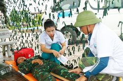 Kiểm tra công tác diễn tập khu vực phòng thủ huyện Tân Kỳ năm 2024