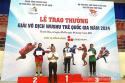 Đoàn vận động viên Lạng Sơn đoạt 16 huy chương tại Giải vô địch wushu trẻ quốc gia năm 2024