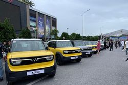VinFast bàn giao xe VF 3 cho khách, nhiều người xếp hàng chờ lái thử