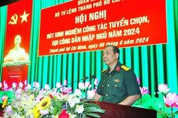 Bộ tư lệnh Thành phố Hồ Chí Minh rút kinh nghiệm công tác tuyển quân năm 2024