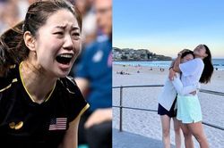 'Nữ hoàng bóng bàn' Mỹ 'dưỡng thê' khi được bạn gái hộ tống tới Olympics