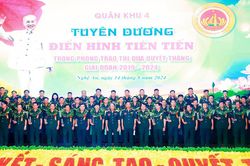 Bộ Tư lệnh Quân khu 4 tuyên dương 64 tập thể, cá nhân điển hình tiên tiến trong Phong trào Thi đua Quyết thắng