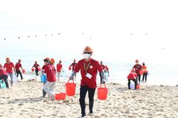 Cán bộ Hội Chữ thập đỏ và tình nguyện viên được diễn tập ứng phó thiên tai, thảm họa