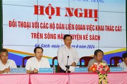 Chủ tịch tỉnh Sóc Trăng cam kết với người dân sẽ đảm bảo an toàn việc khai thác cát làm cao tốc