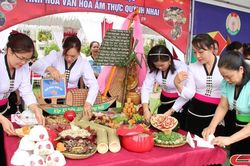 Hội thi ẩm thực và không gian trình diễn văn hóa dân tộc Tết Xíp xí