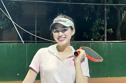 Hoa hậu Đỗ Thị Hà đổi trang phục tập pickleball, tiết lộ lợi ích của môn này