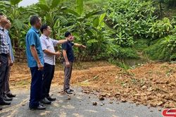 Sạt lở nhiều tuyến đường trên địa bàn huyện Quỳnh Nhai