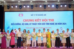 Trao giải Hội thi Điều dưỡng, hộ sinh, kỹ thuật viên giỏi tỉnh Nghệ An năm 2024