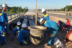 Cơ bản hoàn thành hệ thống cấp nước hai bên tuyến Đại lộ Vinh - Cửa Lò