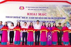 Khai mạc trưng bày chuyên đề 'Nghệ An - 55 năm thực hiện Di chúc của Chủ tịch Hồ Chí Minh'
