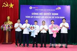 Thành lập Xí nghiệp Lưới điện cao thế Tuyên Quang