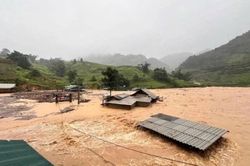 Cảnh báo lũ trên sông Thao tại Yên Bái trên mức báo động 3