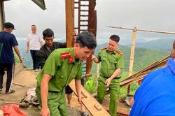 Công an các địa phương căng mình giúp nhân dân khắc phục hậu quả sau bão