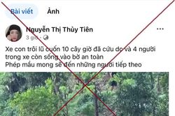 Thông tin cứu thêm được 4 nạn nhân trong ô tô sau vụ sập cầu Phong Châu là sai sự thật
