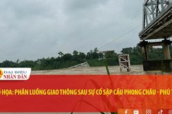 Đồ họa: Phân luồng giao thông sau sự cố sập cầu Phong Châu ở Phú Thọ
