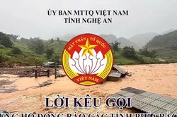Mặt trận Tổ quốc tỉnh Nghệ An kêu gọi hỗ trợ đồng bào bị thiệt hại do thiên tai ở các tỉnh phía Bắc
