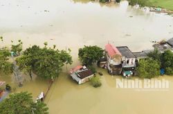 Mực nước trên các sông tiếp tục lên, nguy cơ ngập lụt trên diện rộng