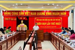 Tiểu ban Văn kiện Đại hội đại biểu Đảng bộ tỉnh Gia Lai lần thứ XVII họp phiên thứ nhất