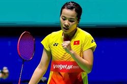 Hoa khôi cầu lông Thùy Linh ngược dòng xuất sắc khó tin, giành quyền đi tiếp ở giải Trung Quốc mở rộng
