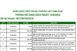 Link tải sao kê của MTTQ Việt Nam ngân hàng Vietcombank ngày 12/9 đến 14/9/2024