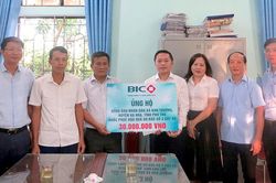 BIC: Ủng hộ 30 triệu đồng cho Nhân dân xã Đan Thượng khắc phục hậu quả cơn bão số 3