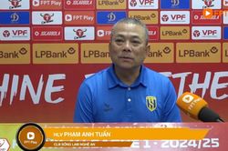 HLV Phạm Anh Tuấn lý giải trận thua của Sông Lam Nghệ An trước Hoàng Anh Gia Lai