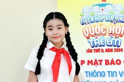 MC nhí Phan Bảo Ngọc của VTV5 tham gia Phiên họp giả định Quốc hội trẻ em lần II