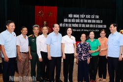 Đoàn đại biểu Quốc hội tỉnh tiếp xúc cử tri huyện Kim Sơn, thành phố Tam Điệp