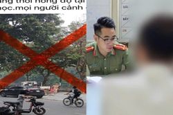 Cảnh sát xử phạt nam thanh niên ở thị xã Sơn Tây báo 'chốt' kiểm soát