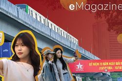 Giới trẻ háo hức check-in dịp kỷ niệm 70 năm Giải phóng Thủ đô