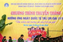 Nhiều thông điệp ý nghĩa hưởng ứng Ngày Quốc tế trẻ em gái tại Nghệ An