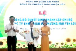 Phường Hòa Thuận Tây thành lập chi bộ Đảng trong doanh nghiệp