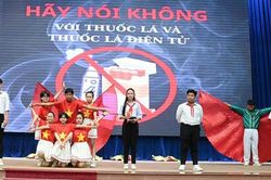 Long An: Nâng cao nhận thức về tác hại của thuốc lá cho học sinh