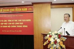 Phát biểu của Tổng Bí thư, Chủ tịch nước Tô Lâm tại cuộc gặp mặt lãnh đạo các cơ quan nội chính