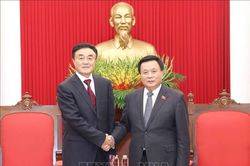 Đồng chí Nguyễn Xuân Thắng tiếp Đoàn đại biểu Đảng Cộng sản Trung Quốc