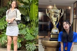 'Hot girl bóng đá' Việt cao hơn 1m7 đang gây sốt với vẻ đẹp như búp bê, vừa đoạt chức vô địch giải quốc tế