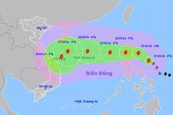 Bão Trà Mi liên tục tăng cấp trước khi vào Biển Đông