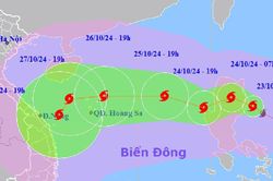 Bão Trà Mi sắp vào Biển Đông, di chuyển 'hỗn loạn'