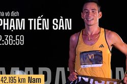 Vừa lập PR ở Berlin Marathon, nhà vô địch SEA Games Phạm Tiến Sản phá kỷ lục ở Longbien Marathon